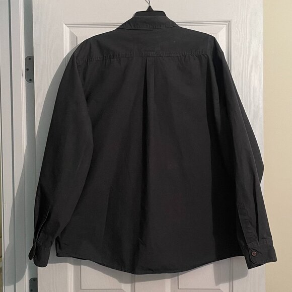 Men's Wrangler Shirt Like New Heavy Duty Black 100% Cotton Long Sleeves Size XL - Picture 2 of 6